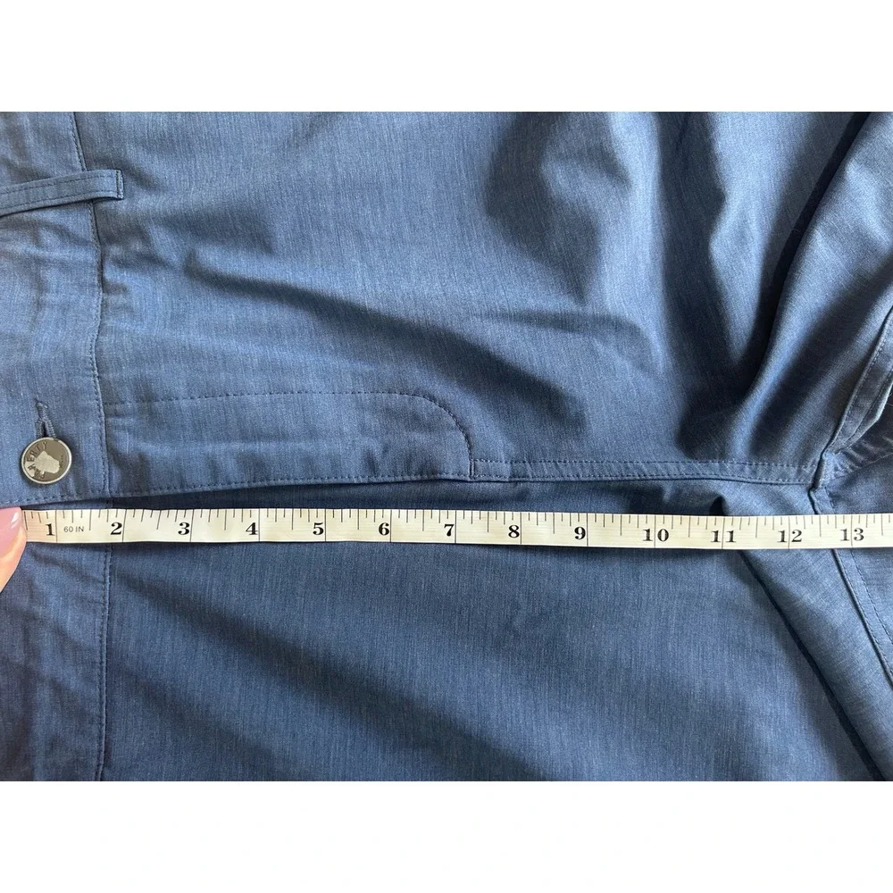 Faherty All Day Shorts Mens 38 Blue Heathered Hybrid Quick Dry Stretch‎ Summer